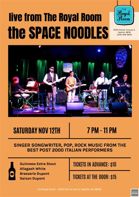 Il Punto Presents: The Space Noodles Live at The Royal Room in Seattle ...