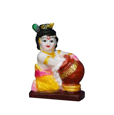 Buy Templeshop - Small Krishna Idols Figurines 4x3x1.5 Inches Marble ...