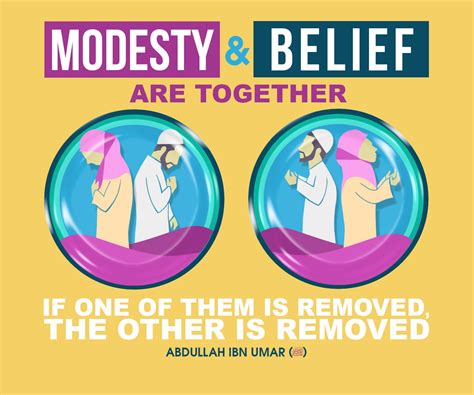 Islamic Quotations |Abdullah IBN Umar RA | Modesty and Belief are ...