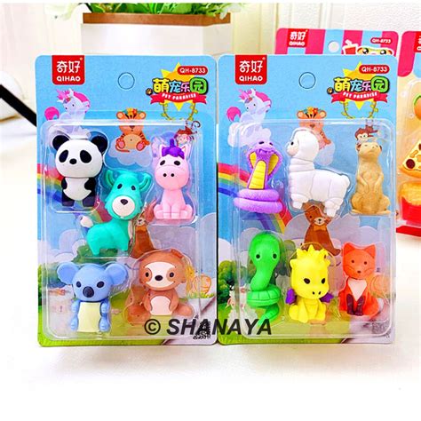 SHANAYA Pencil Eraser for Kids Cute Animals Erasers Set Return Gifts ...