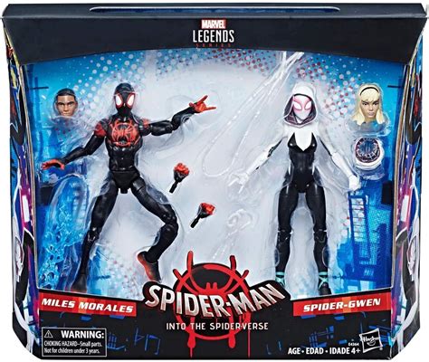 Marvel Legends Spider Man Miles Morales Spider Gwen Spider Verse ...