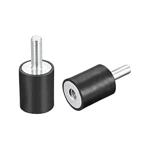 uxcell Rubber Mounts 2pcs M8 Male/Female Vibration Isolator Shock ...
