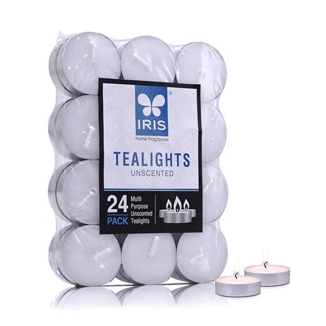 New set of unscented 24 tea lights in a uniformed pack - ArtyCraftz