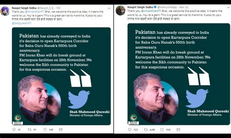 Kartarpur Corridor: Navjot Sidhu's Fake Twitter Handle Creates A Stir ...
