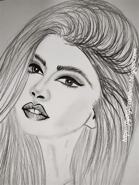 FlyInG dReAm bOaT : Beautiful Girl Face Drawing || Pencil Portrait || Pretty Lady Sketch