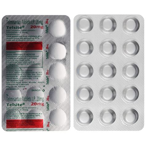 Telsite 20mg- Strip of 15 Tablets : Amazon.in: Health & Personal Care