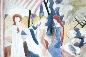 Four girls on Altane by August Macke Paper Print - Art & Paintings ...