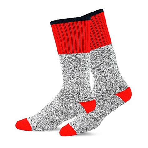 Recycled Cotton Thermals Boot Socks with 2 Color Top 4 Color 4-Pack ...