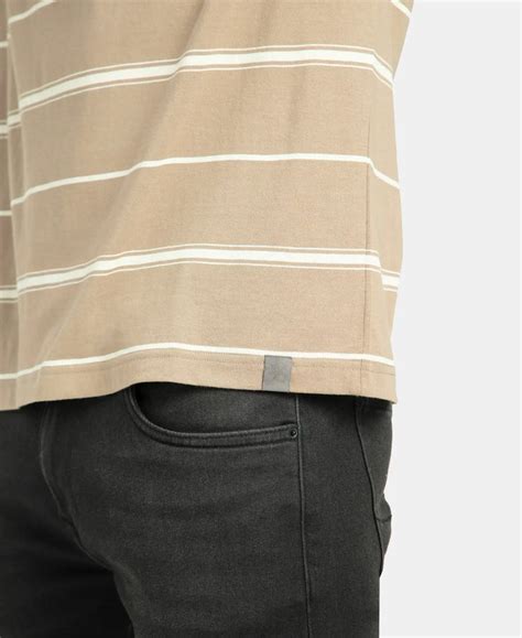 Buy Super Combed Cotton Rich Striped Round Neck Half Sleeve T-Shirt ...