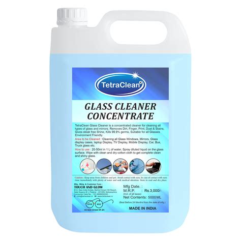 TetraClean Glass Cleaner Concentrate – 5L Professional Multi-Surface ...