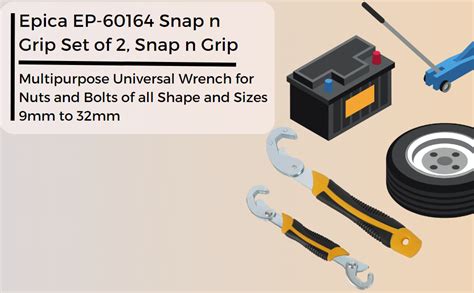 Epica EP-60164 Snap n Grip Set of 2, Snap n Grip Multipurpose Universal ...