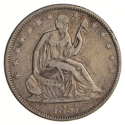 1857 Seated Liberty Half Dollar - Circulated | Property Room