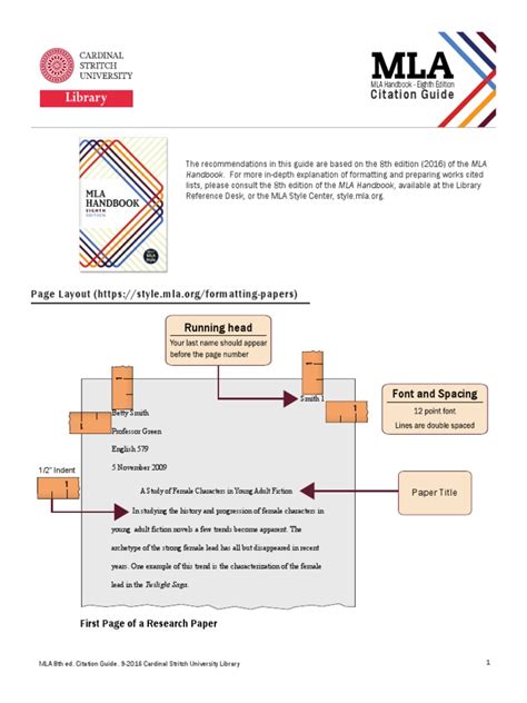 Image result for MLA Style Guide PDF