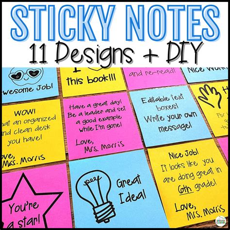Sticky Notes Template Encouragement Notes Positive Notes Printable Post ...