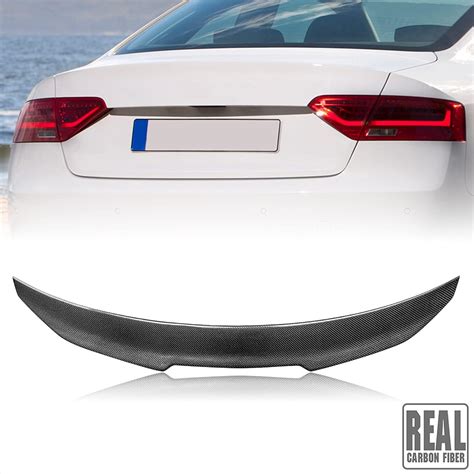 Buy Rolling Gears A5 Real Carbon Fiber Trunk Spoiler Wing Compatible ...