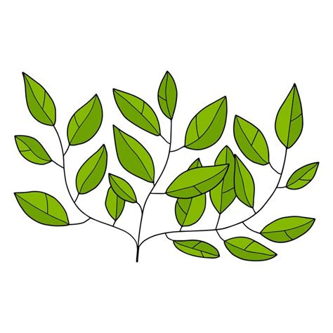 Kolorowe fantasy doodle kreskówka kwiat, gałąź drzewa, roślina na ...