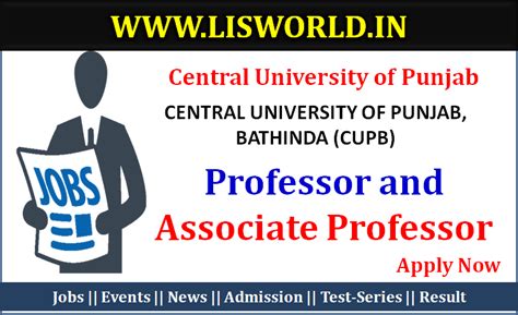 Professor and Associate Professor (LIS) at Central University of Punjab ...