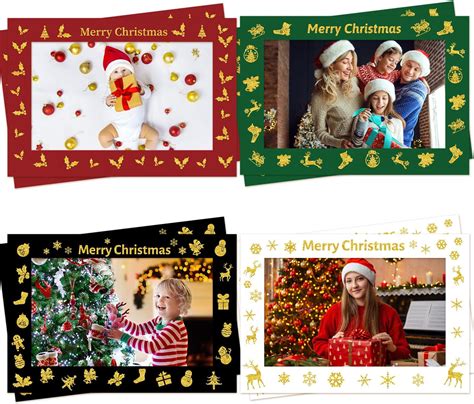 Amazon.com : Mooliwe 48 Sets Christmas Photo Cards with Envelopes ...