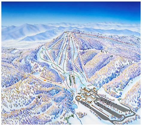 Mappa delle piste da sci a Beech Mountain Resort