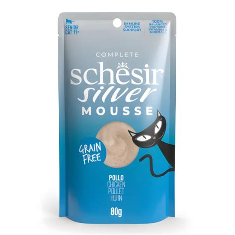 Schesir Silver Mousse Senior Cat - Chicken 80g (Min Order- 12 Pouch ...