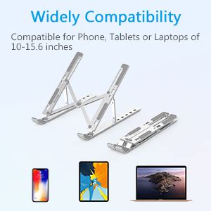 Hebrik Laptop Stand, Laptop Holder Riser Computer Tablet Stand, 6 ...