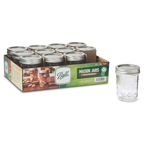Ball Half Pint Mason Jars & Lids-Regular Mouth - Shop Canning supplies ...