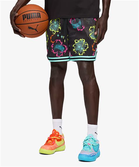 PUMA | x RICK AND MORTY ALL-OVER PRINT SHORTS { BLACK – Superkicks