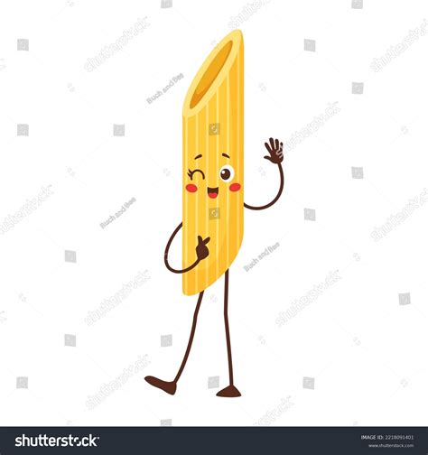 Penne Bucatini Perciatelli Thick Spaghetti Pasta Stock Vector (Royalty ...