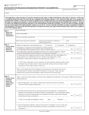 Fillable Online 50-117 Application for Religious Organization Property ...