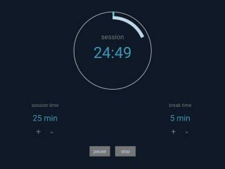 Pomodoro Clock JavaScript 的图像结果