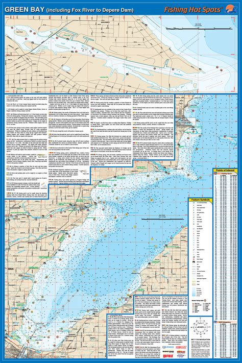 Green Bay - (Includes Lower Fox River) Fishing Map