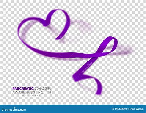 Pancreatic Cancer Awareness Month. Purple Color Ribbon Isolated on ...