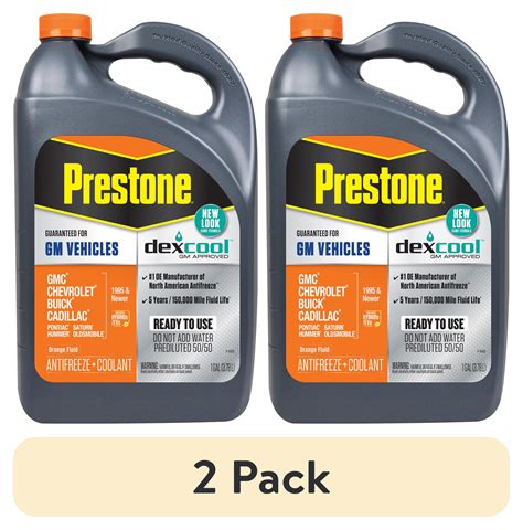(2 pack) Prestone DEX-COOL Antifreeze+Coolant for GM Vehicles; Extended ...