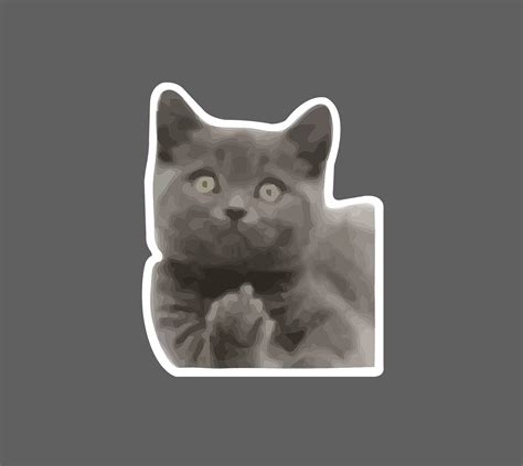 Black Cat Middle Finger