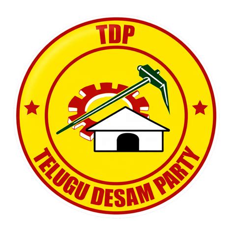 Smeeps TDP Telugu Desam Party Symbol Round Vinyl Sticker – 10.16 × 10 ...