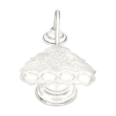 Karpuram Arathi Vilaku Silver For Pooja - Silver Palace