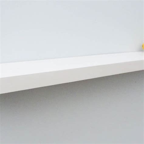 White Solid Wooden Floating Shelves