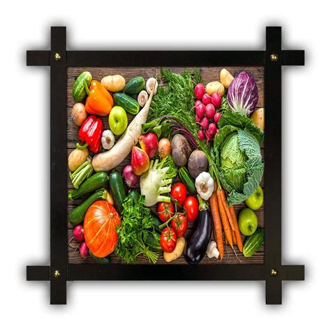 Poster n Frames Cross Wooden Frame Hand-Crafted with Photo of Fruits ...