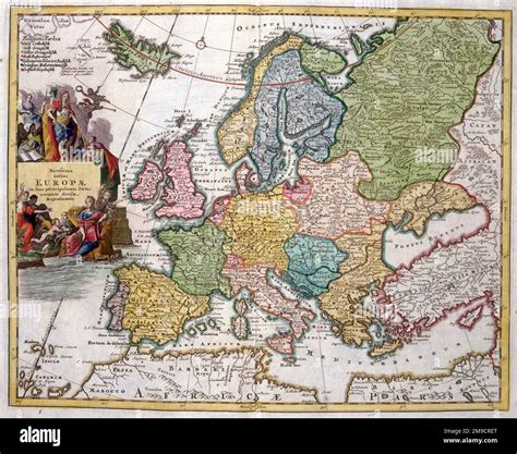 18th century Map of Europe Stock Photo - Alamy