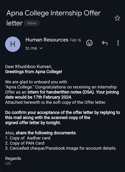 Khushboo Kumari on LinkedIn: #apnacollege #shradhamaam #internship # ...