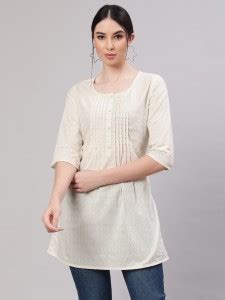 Nayo Casual Self Design Women Beige Top - Buy Nayo Casual Self Design ...
