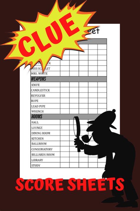 Buy Clue Score Sheet: Score Sheet For Tracking Your Favorite Detective ...