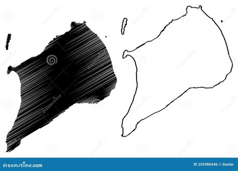 Iwo Jima Island Japan, East Asia, Japanese Archipelago Map Vector ...
