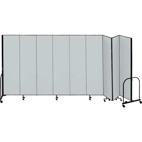 Screenflex Partition, 16 Ft 9 In W x 8 Ft H, Gray CFSL809-DG | Zoro