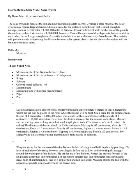 Image result for Build Scale Model Solar System
