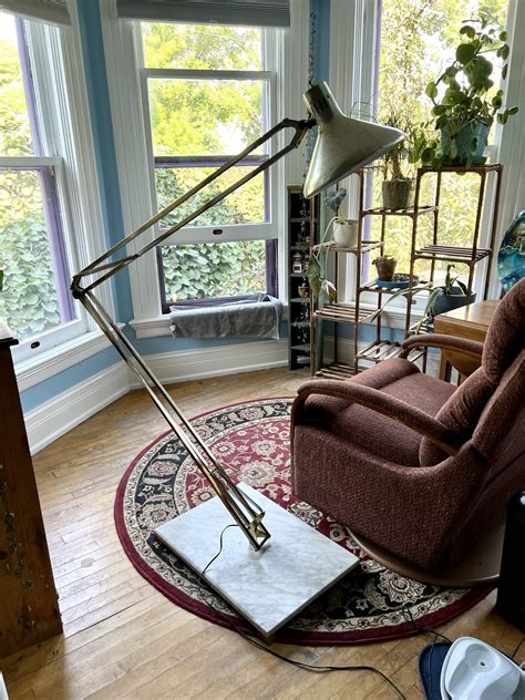 Best dump find yet: Alsy Corp architect floor lamp, had some marble ...