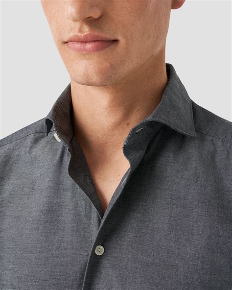 Solid Flannel Shirt - Eton