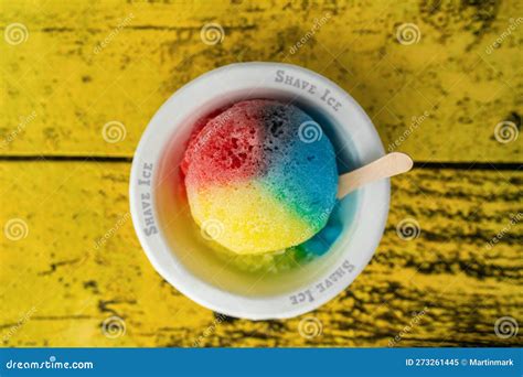 Shave Ice Hawaii Local Food Hawaiian Snow Cone with Three Colors ...