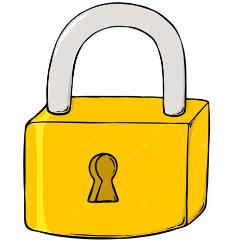Cartoon Lock, Cartoon Clipart, Lock, Lock Clipart PNG Transparent ...