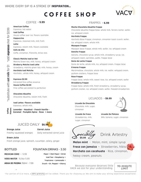 VACA BRUNCH MENU | PDF to Flipbook